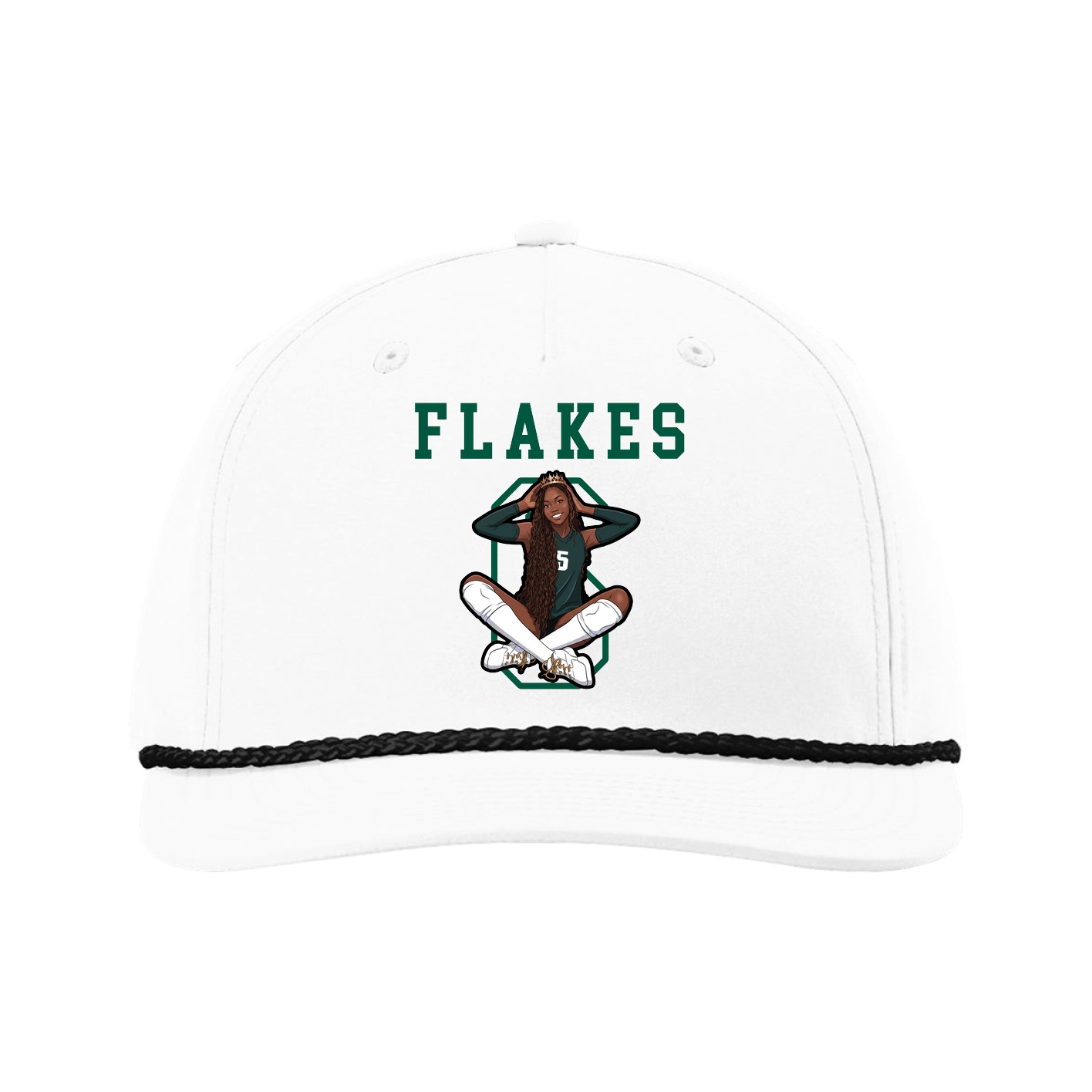 Five-Panel Classic Rope Cap — Shirsey in White