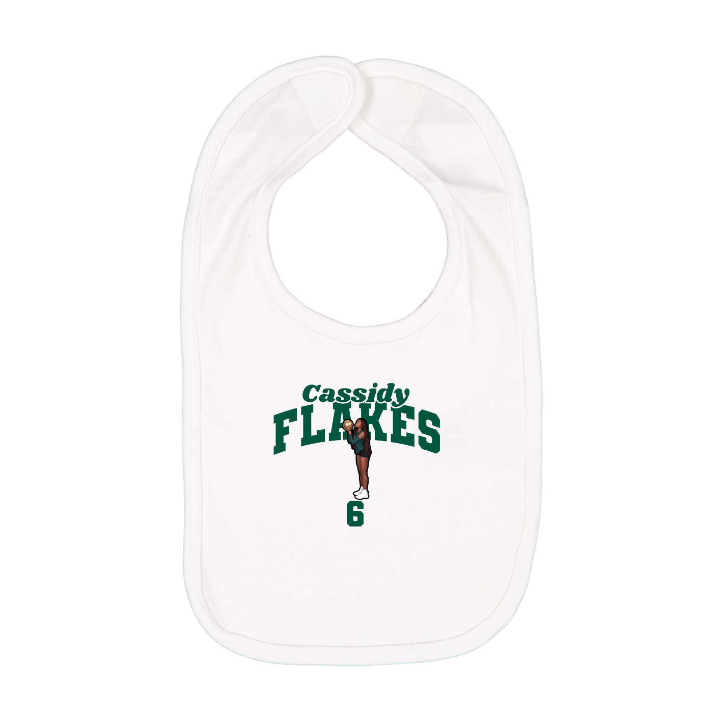 Infant Bib — Signature Arch in White