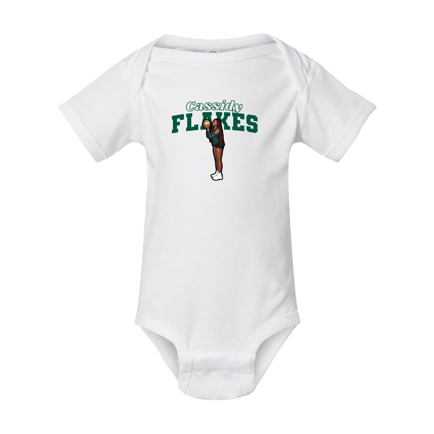 Baby Onesie — Name Arch in White
