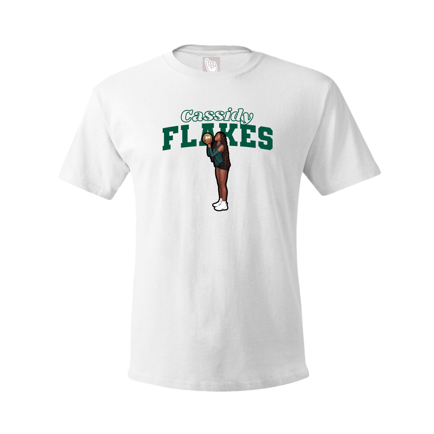 Youth Tee — Name Arch in White