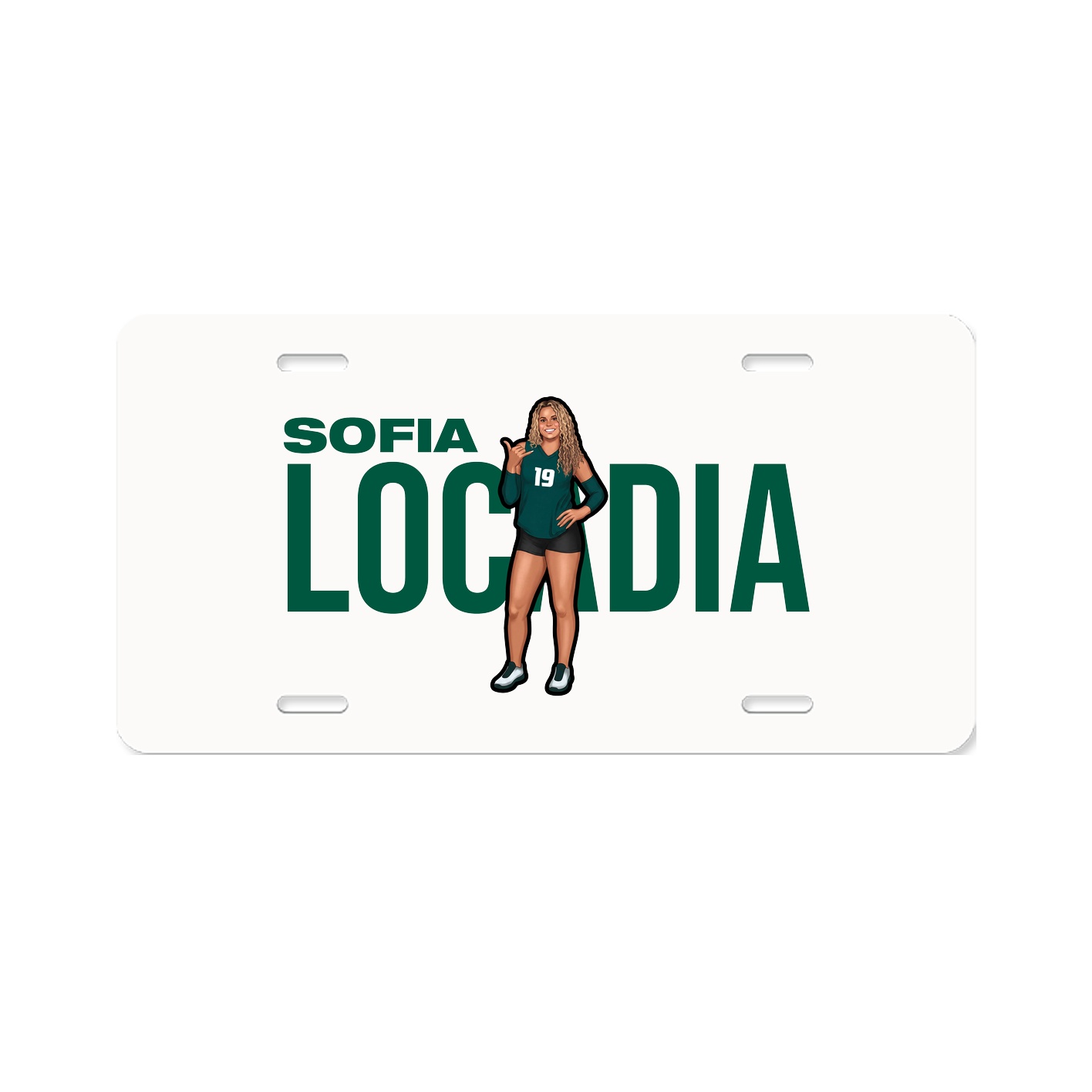 License Plate — Player Name in Classic