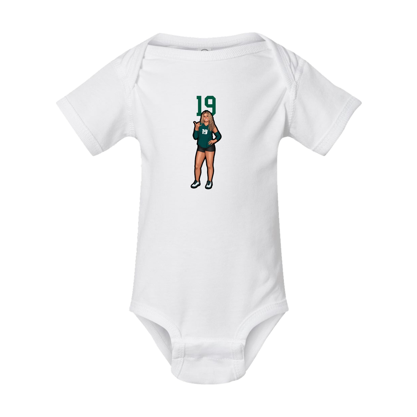 Baby Onesie — Number Top in White