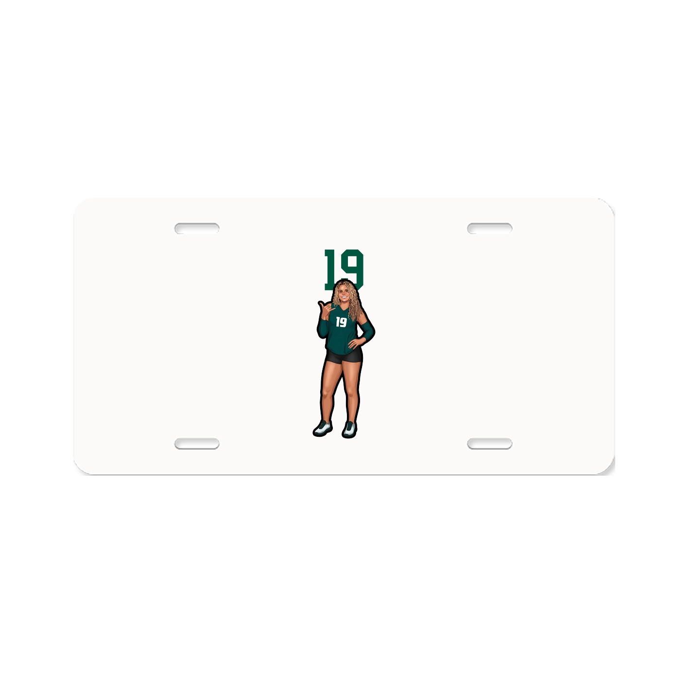 License Plate — Number Top in Classic