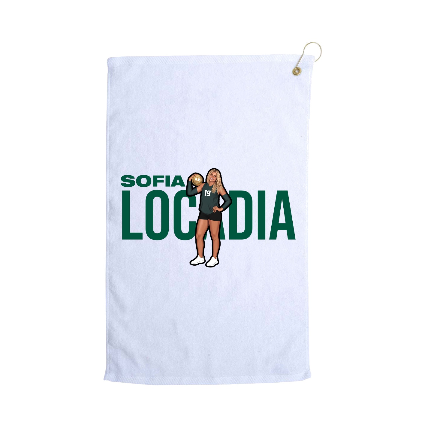 Golf Towel — Player Name in White