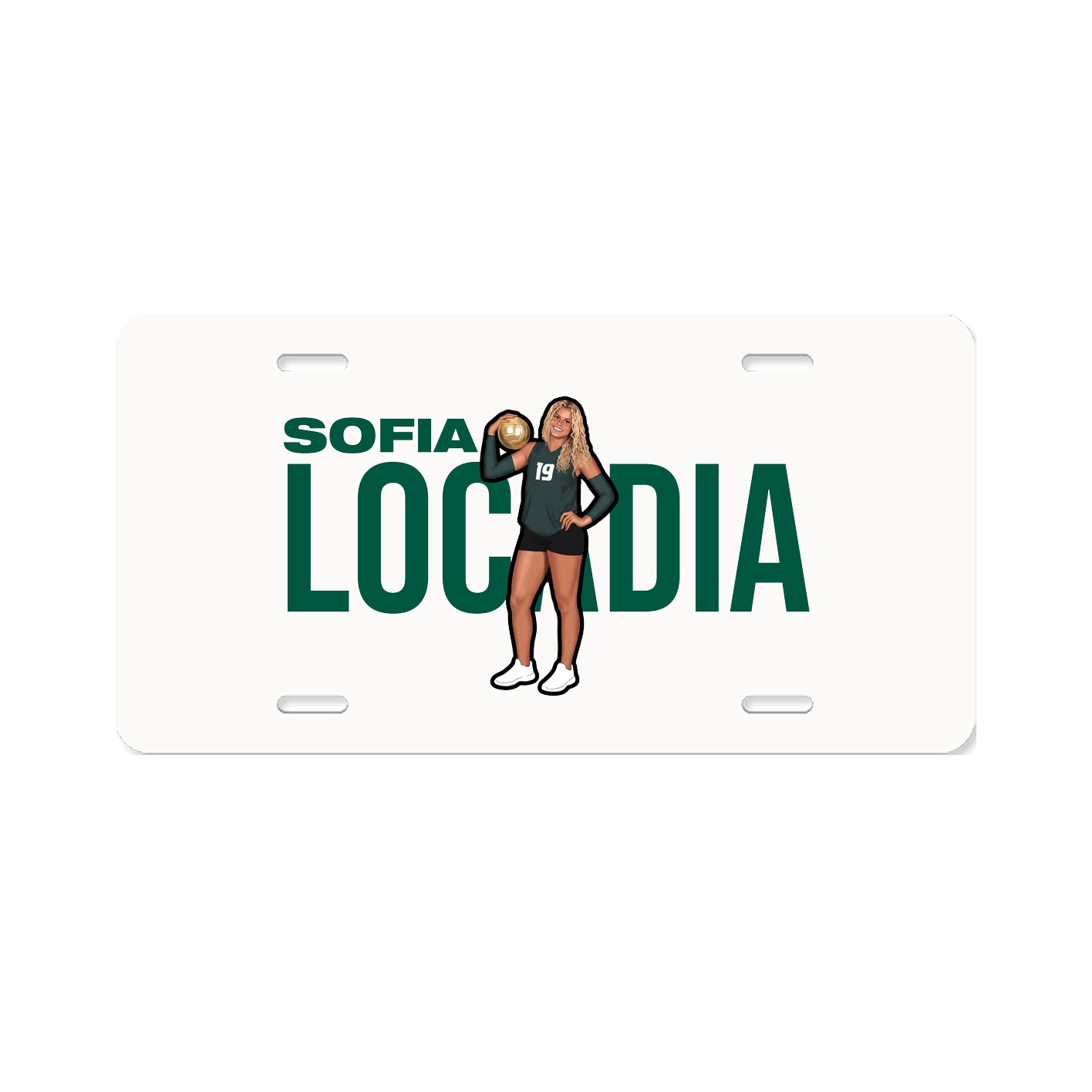 License Plate — Player Name in Classic