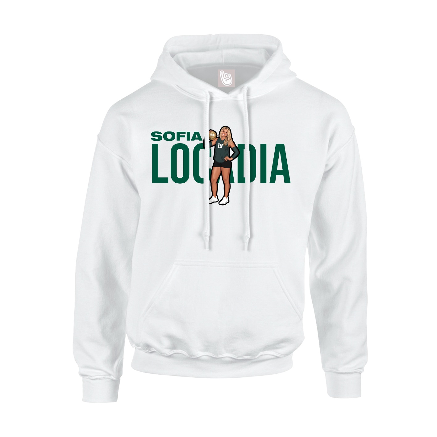 Hoodie — Player Name in White