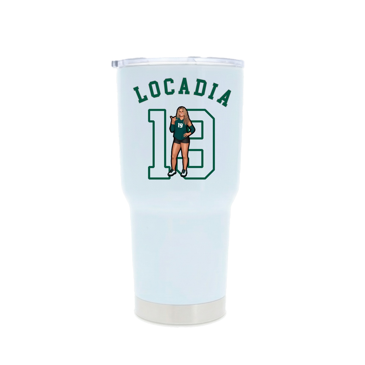 30oz Stainless Steel Tumbler — Shirsey Arch in White
