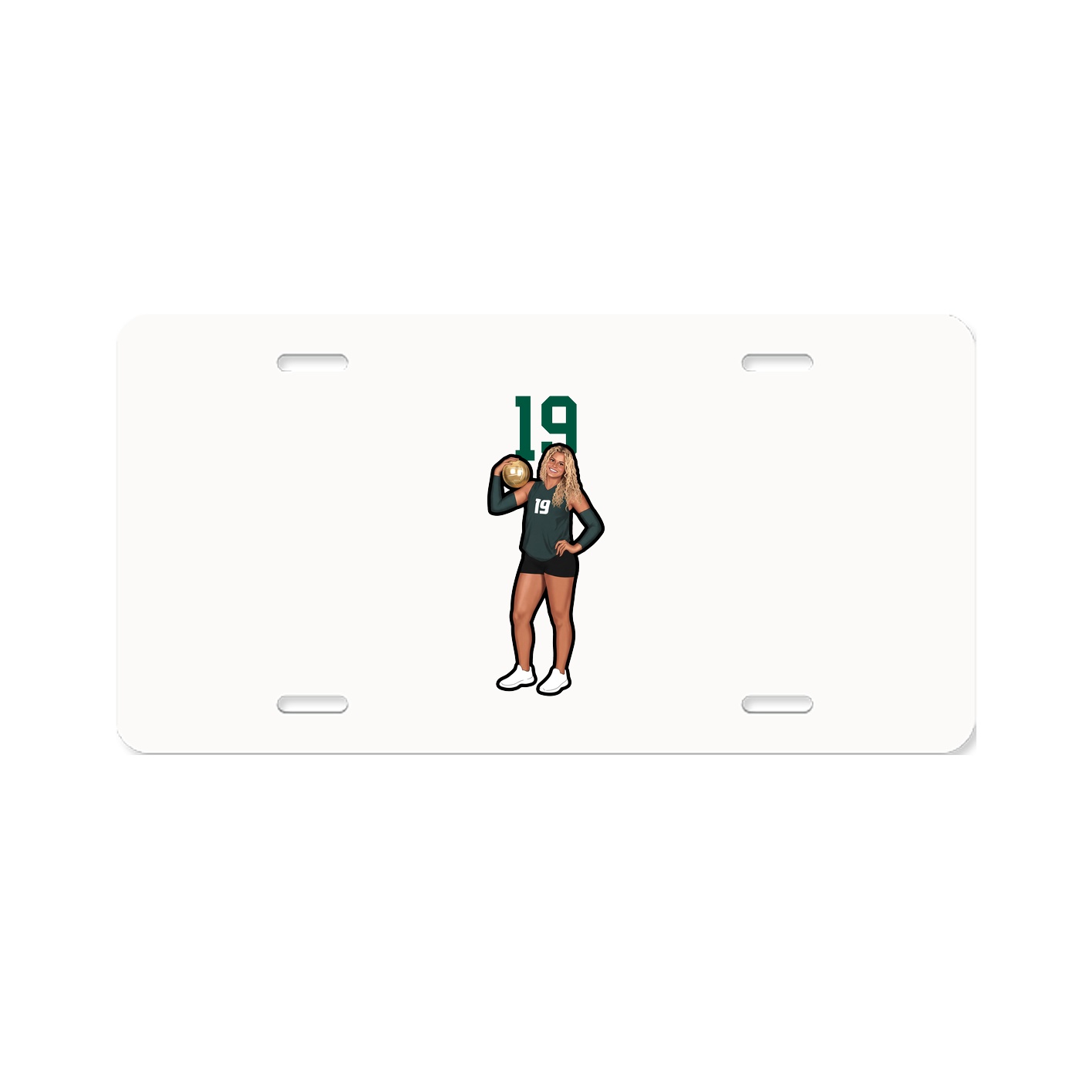 License Plate — Number Top in Classic