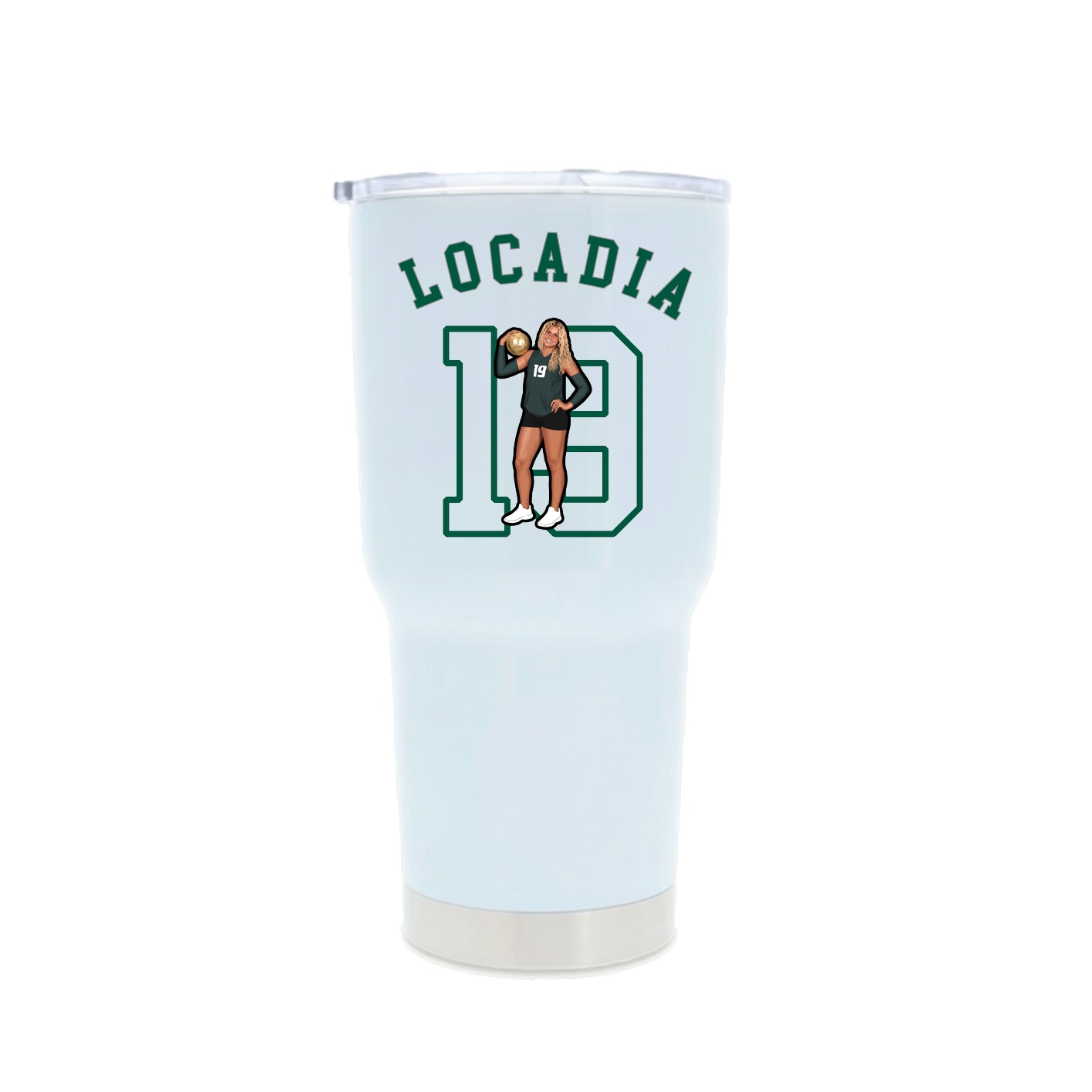 30oz Stainless Steel Tumbler — Shirsey Arch in White