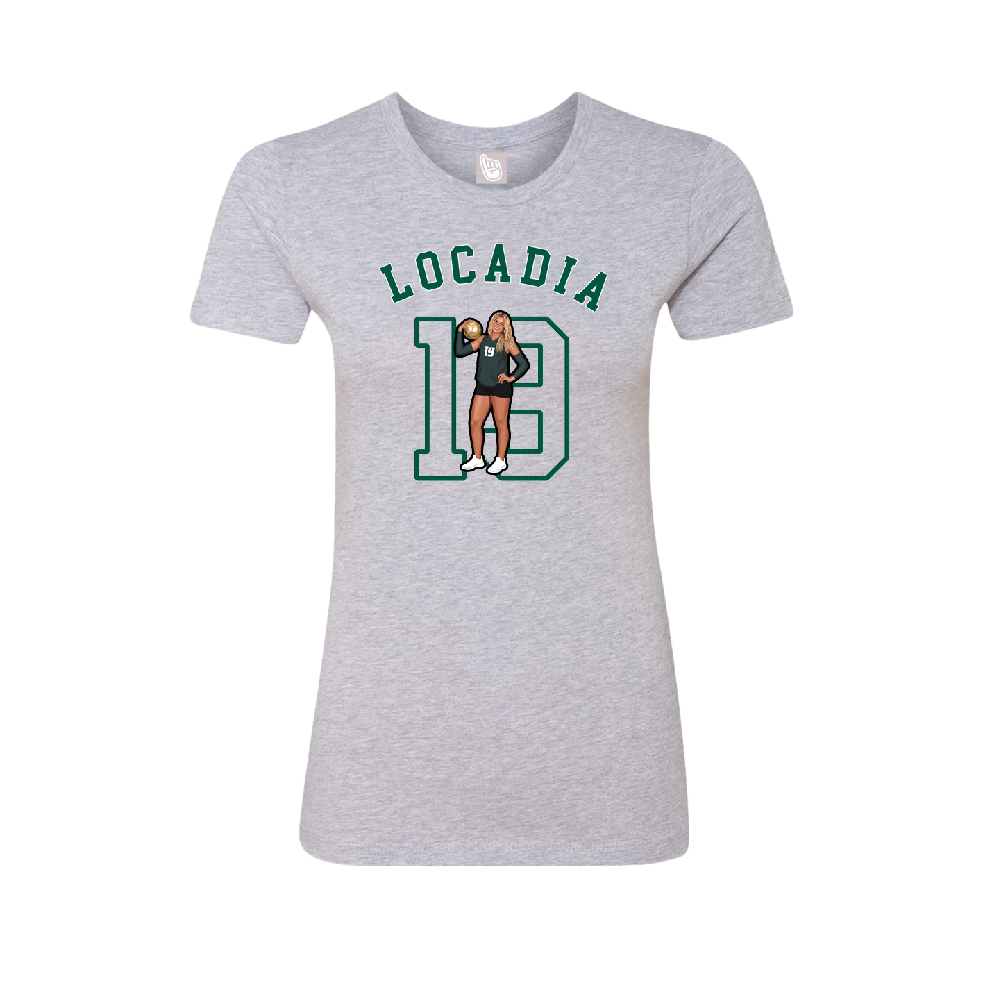 Fitted Women's Tee — Shirsey Arch in Grey