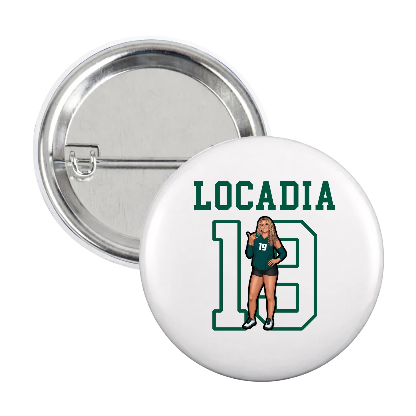 Game Day Button — Shirsey in White