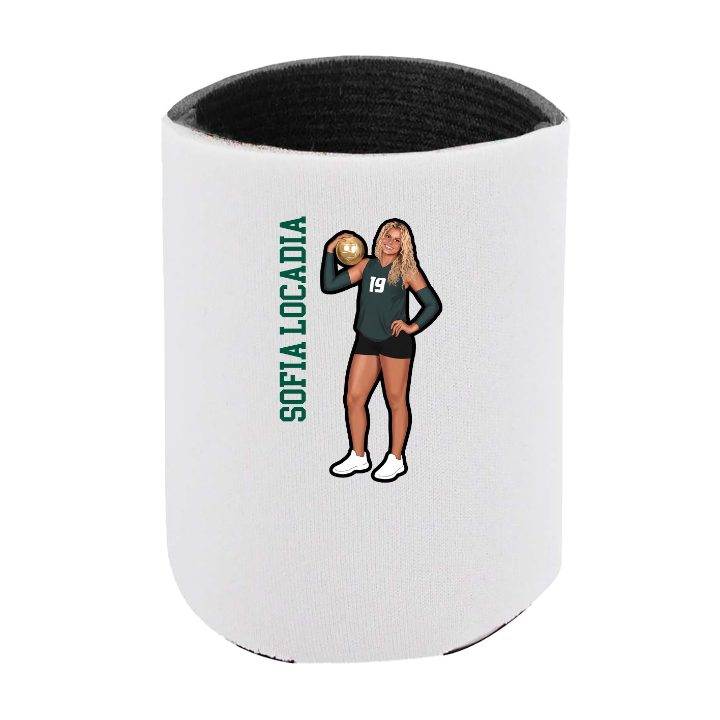 Can Holder — Name Vertical in White