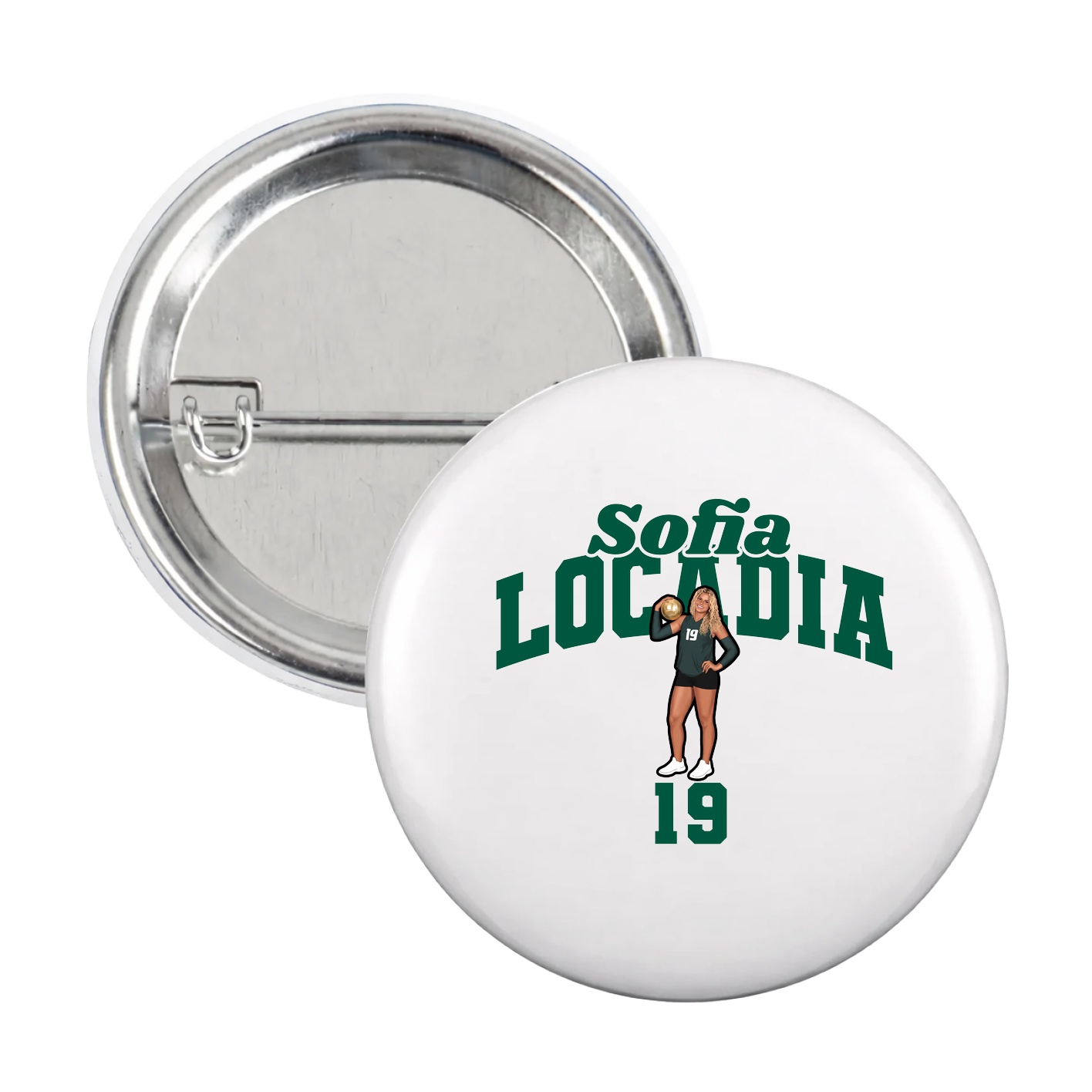 Game Day Button — Signature Arch in White