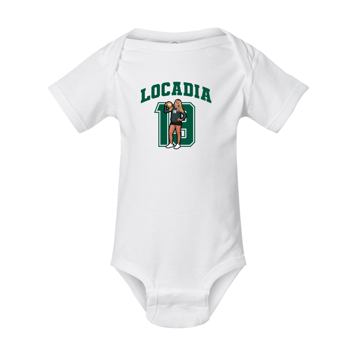 Baby Onesie — Number in White