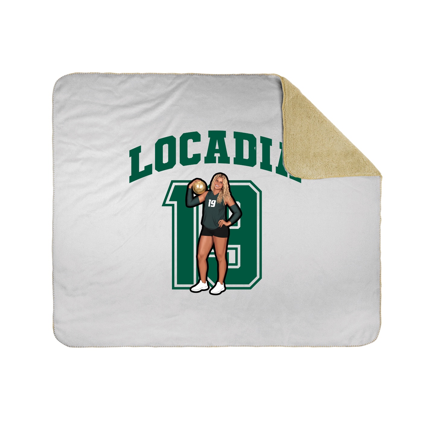 Throw Blanket — Number in White