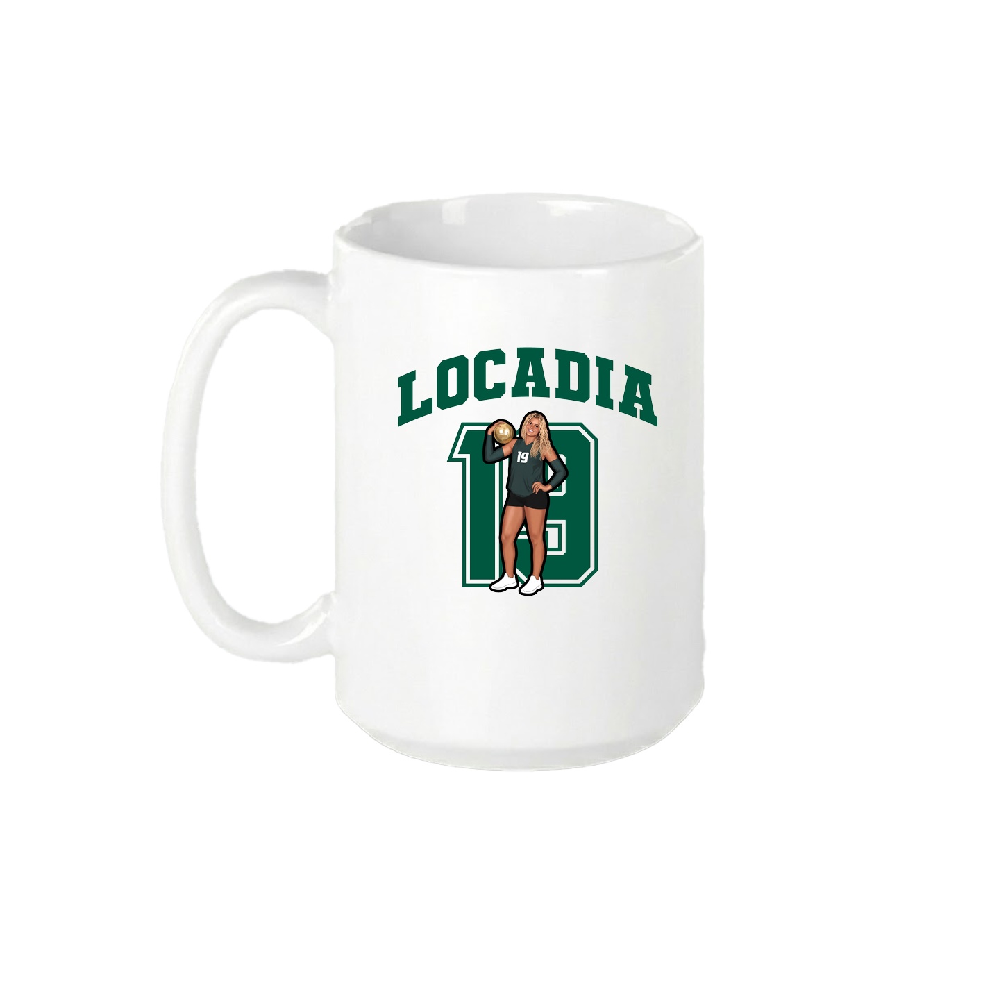 15oz Coffee Mug — Number in White