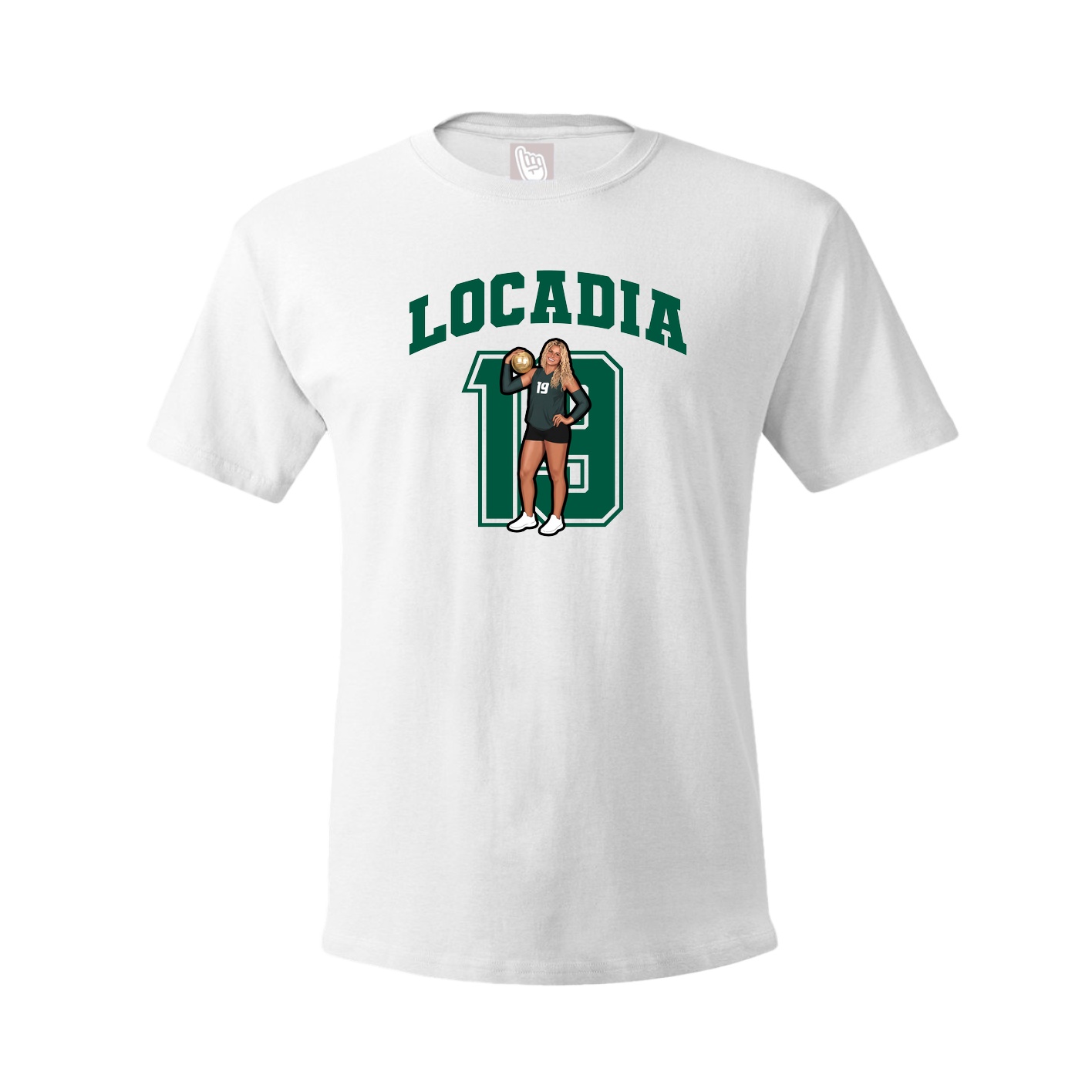 Youth Tee — Number in White