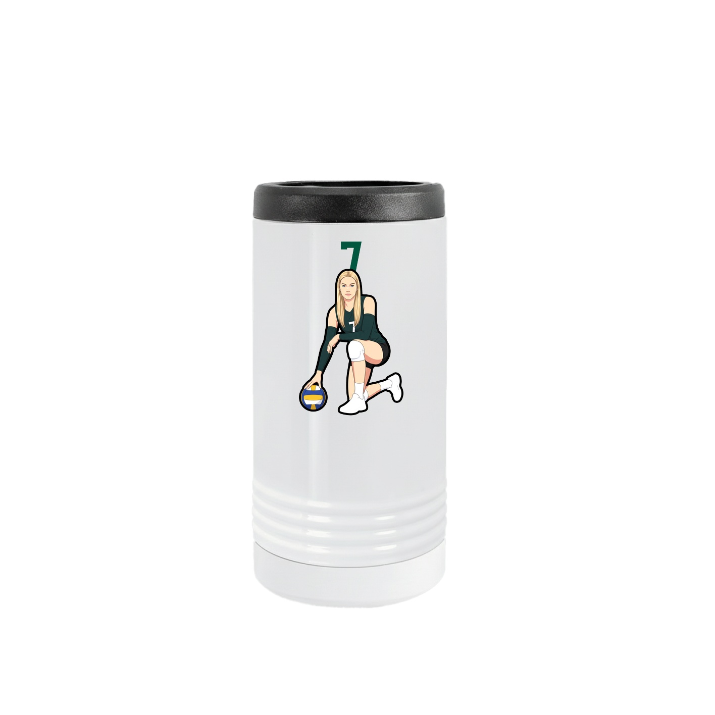 Slim Beverage Holder — Number Top in White