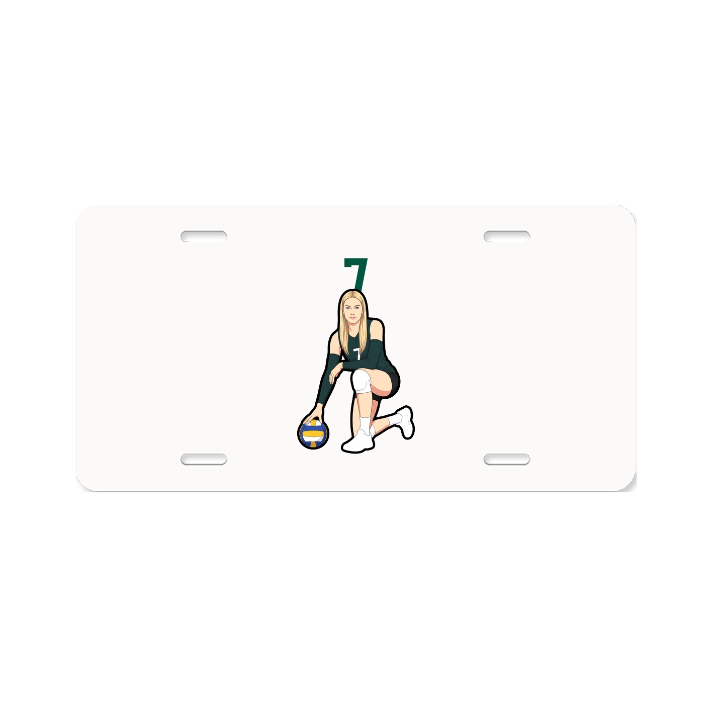 License Plate — Number Top in Classic