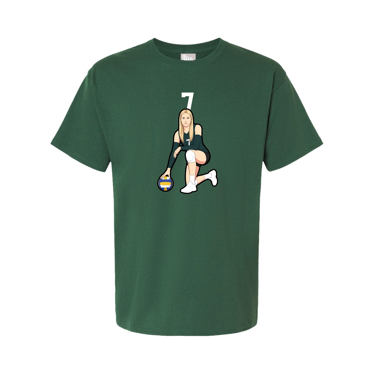 Youth Tee — Number Top in Green