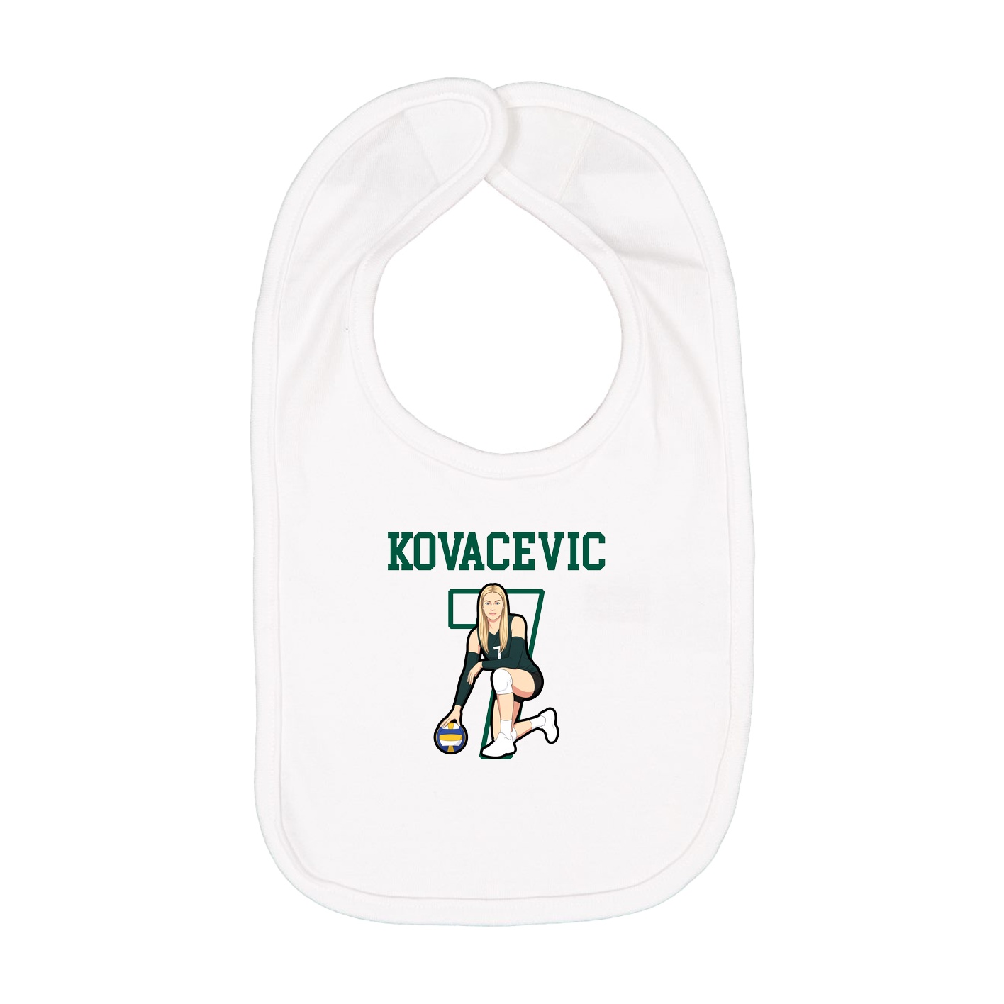 Infant Bib — Shirsey in White