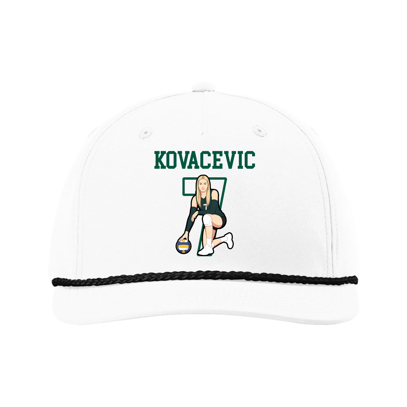 Five-Panel Classic Rope Cap — Shirsey in White