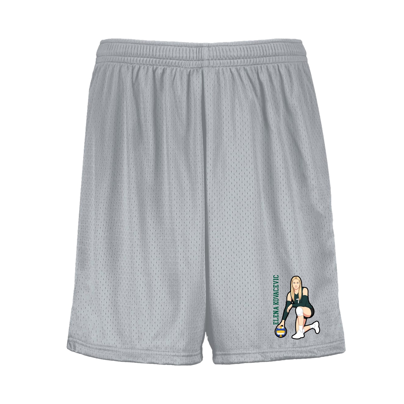 Shorts — Name Vertical in Silver