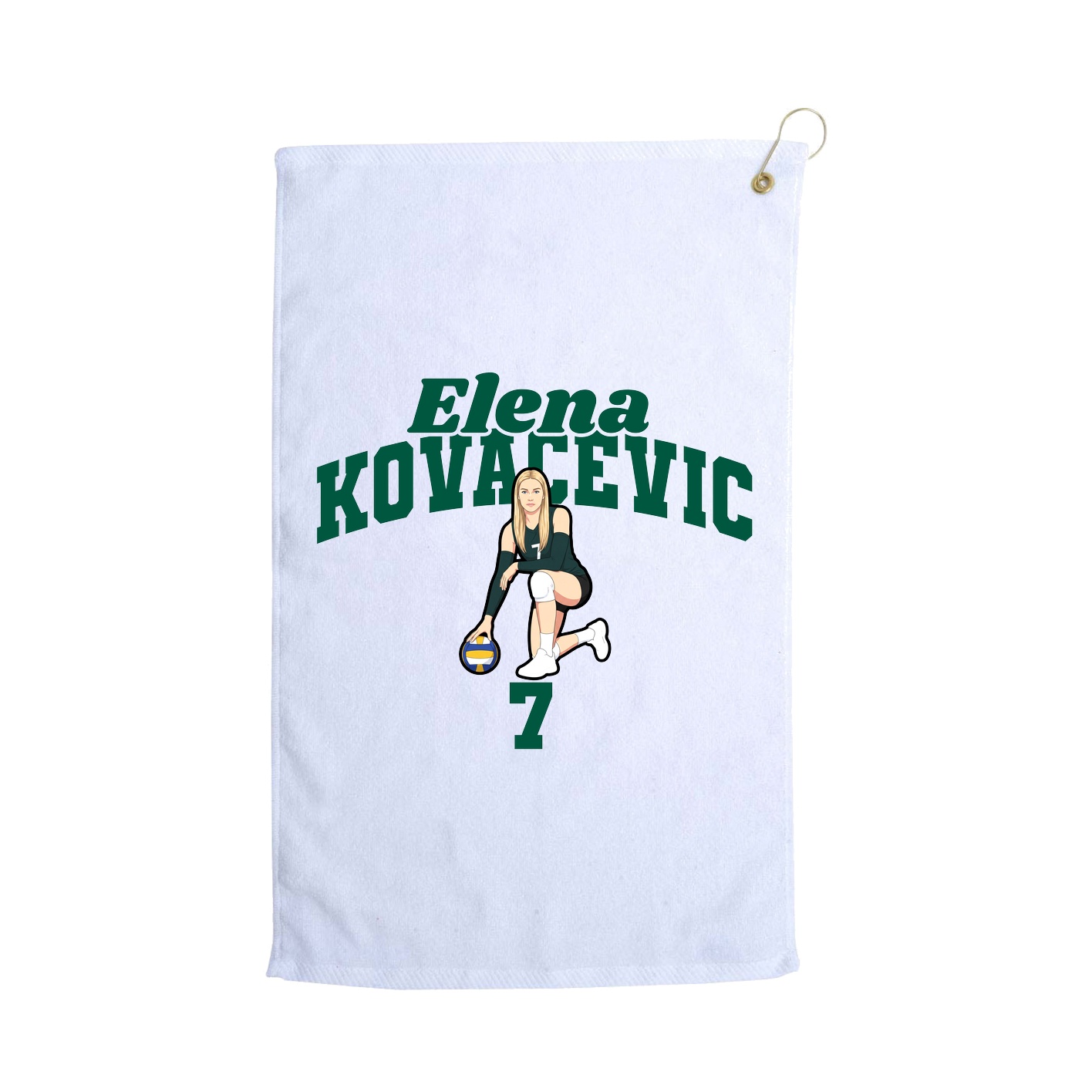 Golf Towel — Signature Arch in White