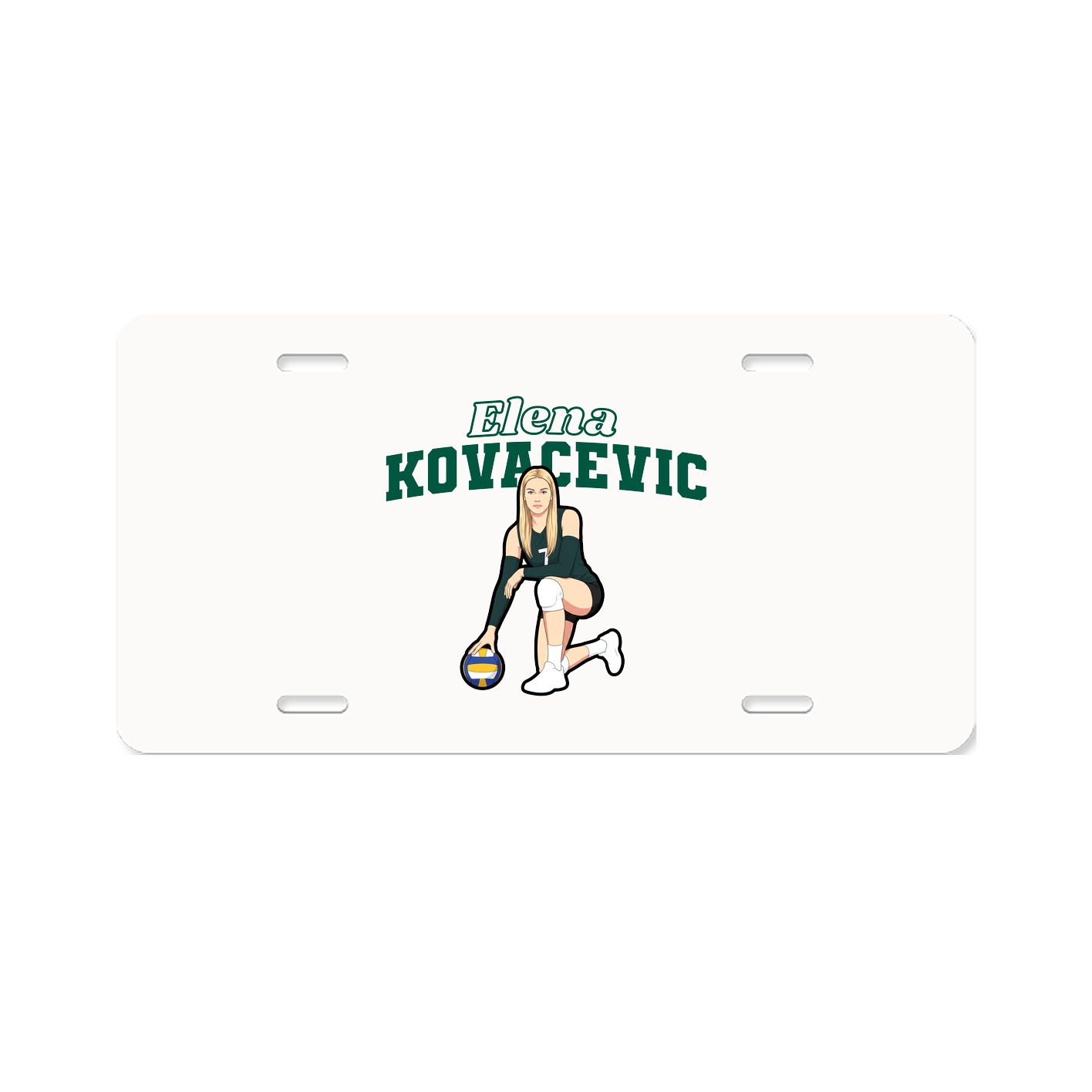 License Plate — Name Arch in Classic