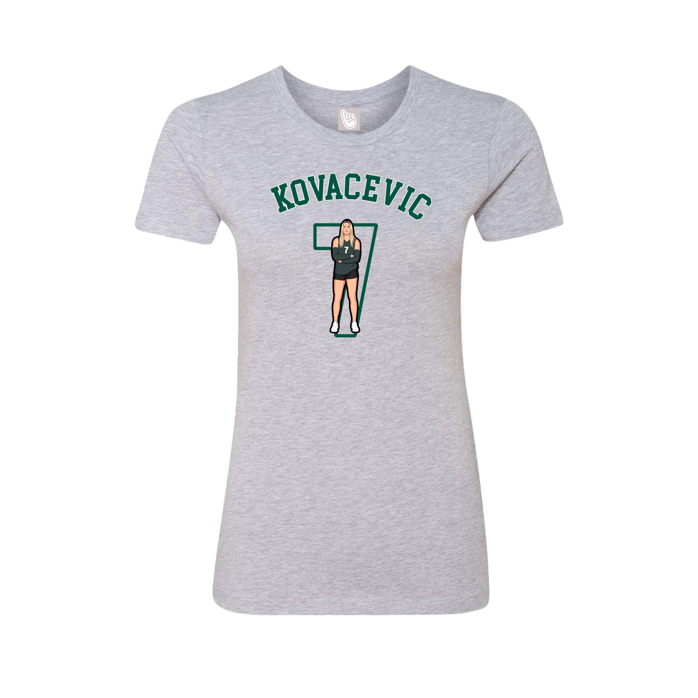 Fitted Women's Tee — Shirsey Arch in Grey