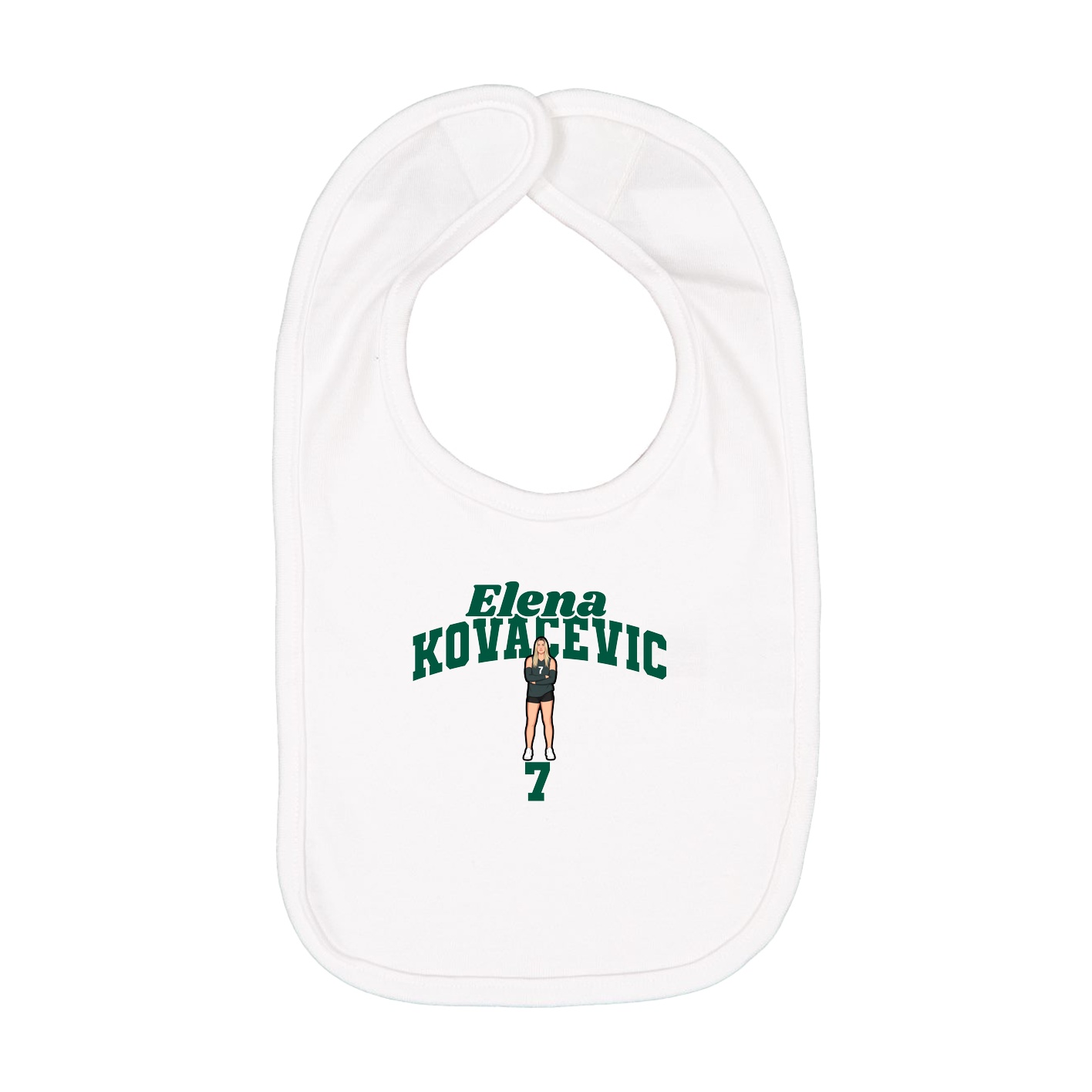 Infant Bib — Signature Arch in White
