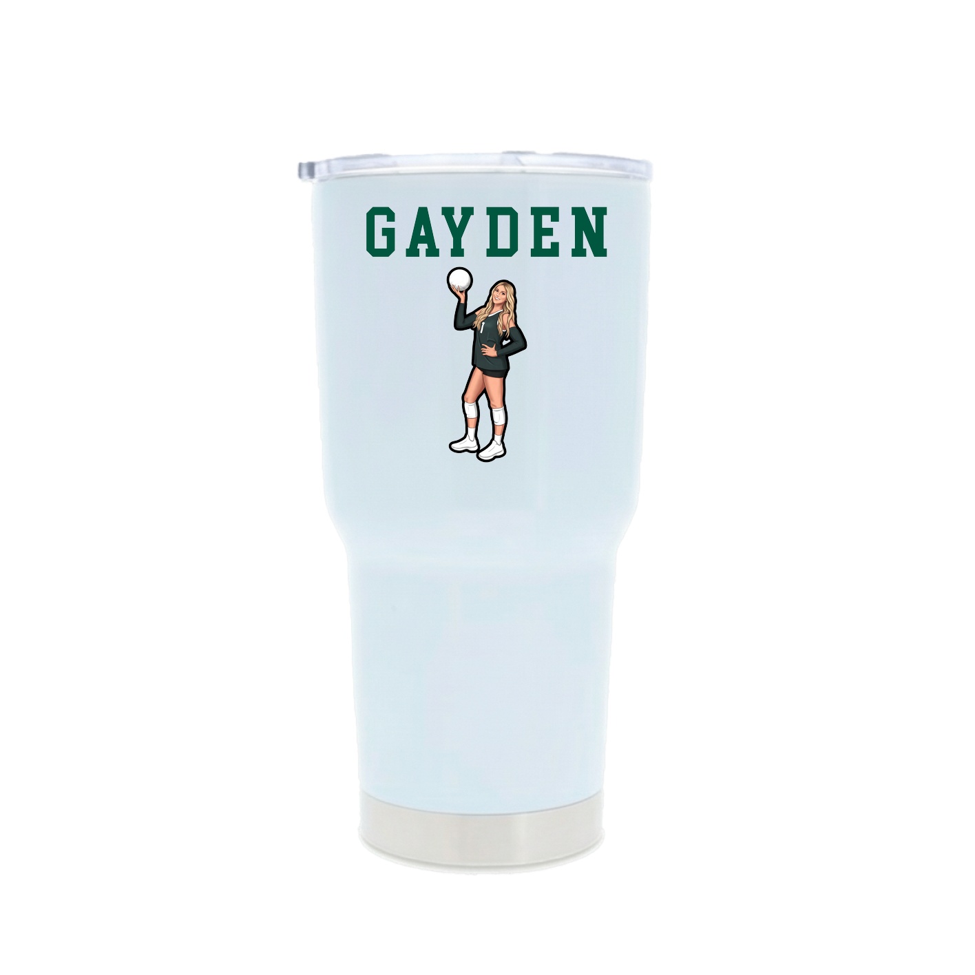 30oz Stainless Steel Tumbler — Shirsey in White