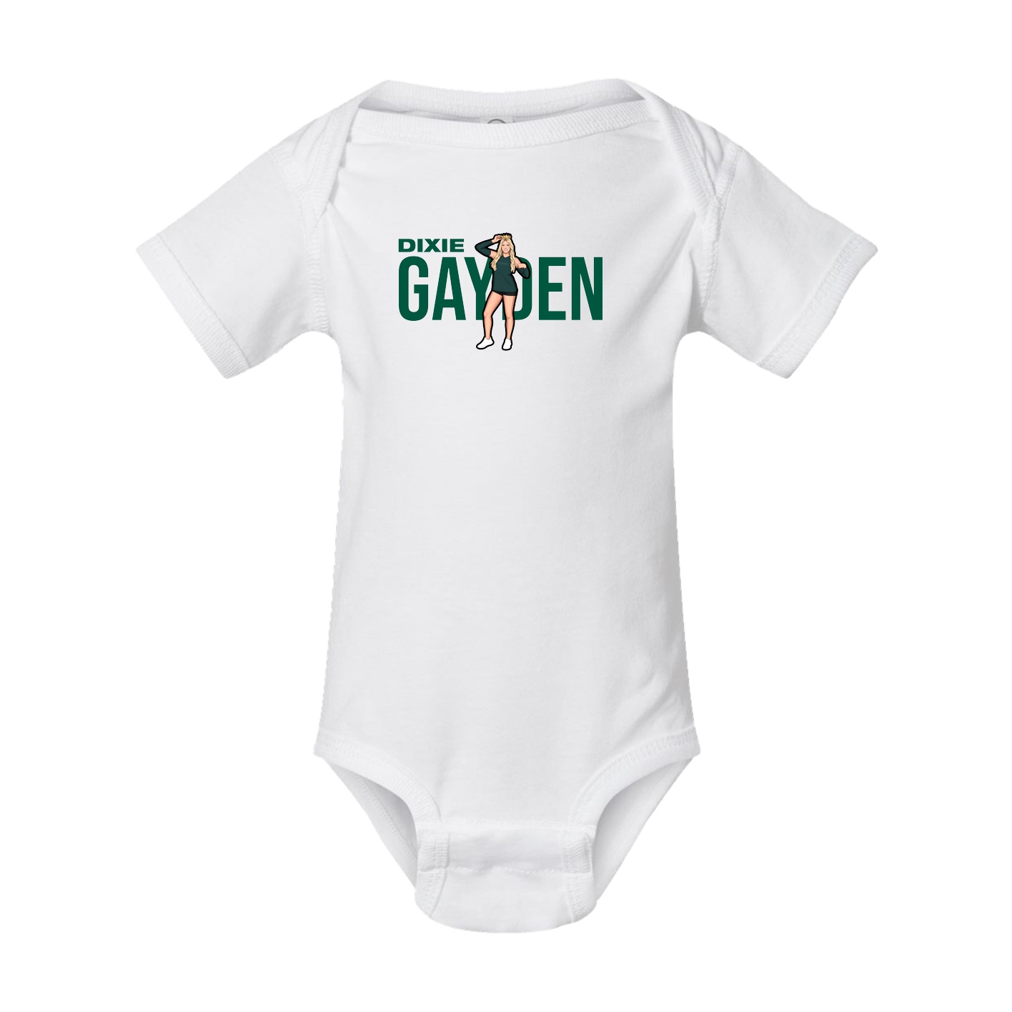 Baby Onesie — Player Name in White