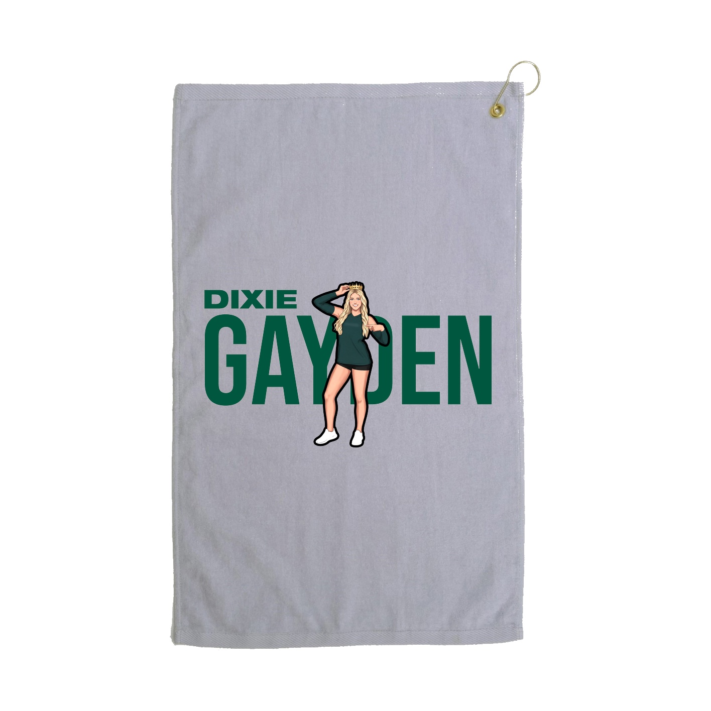 Golf Towel — Player Name in Grey