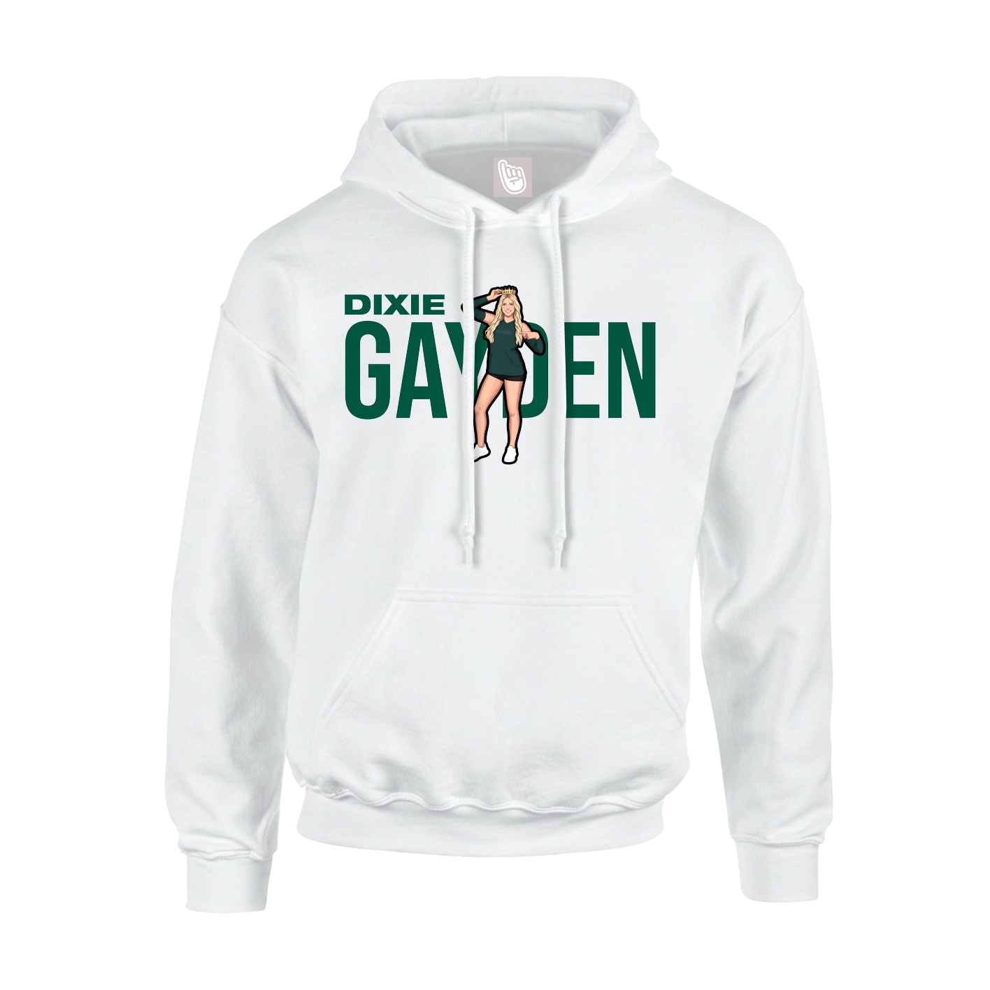 Youth Hoodie — Player Name in White
