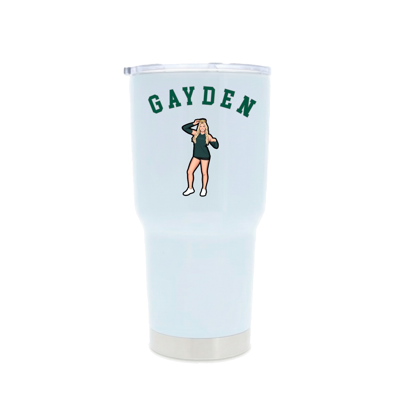 30oz Stainless Steel Tumbler — Shirsey Arch in White