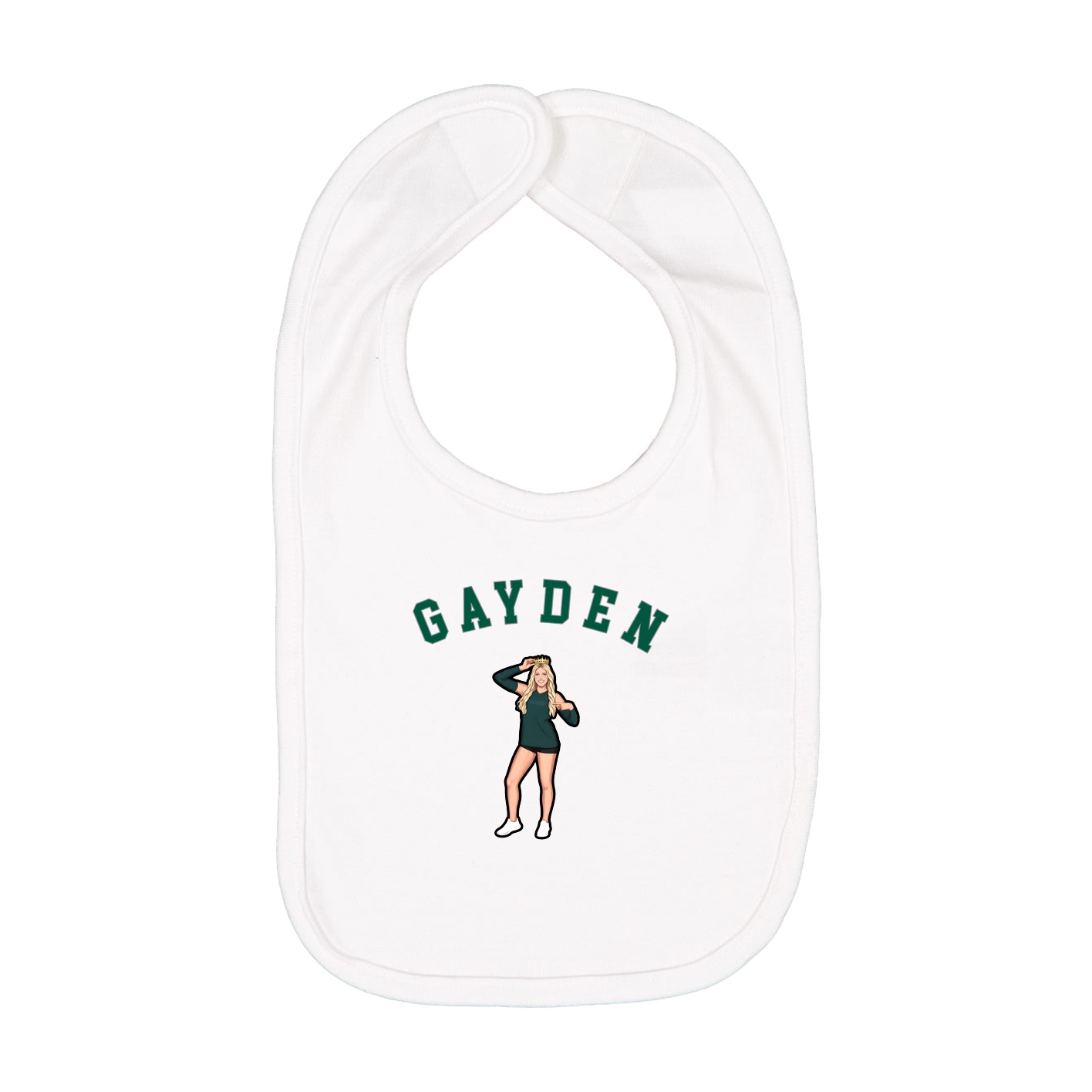 Infant Bib — Shirsey Arch in White