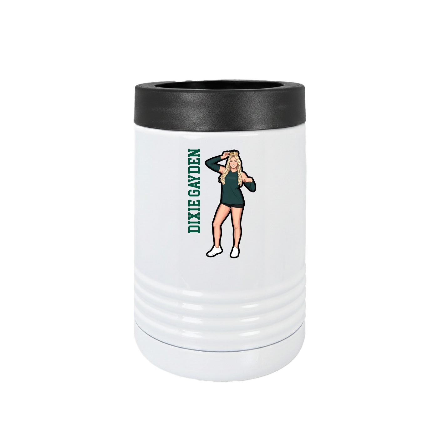 Beverage Holder — Name Vertical in White