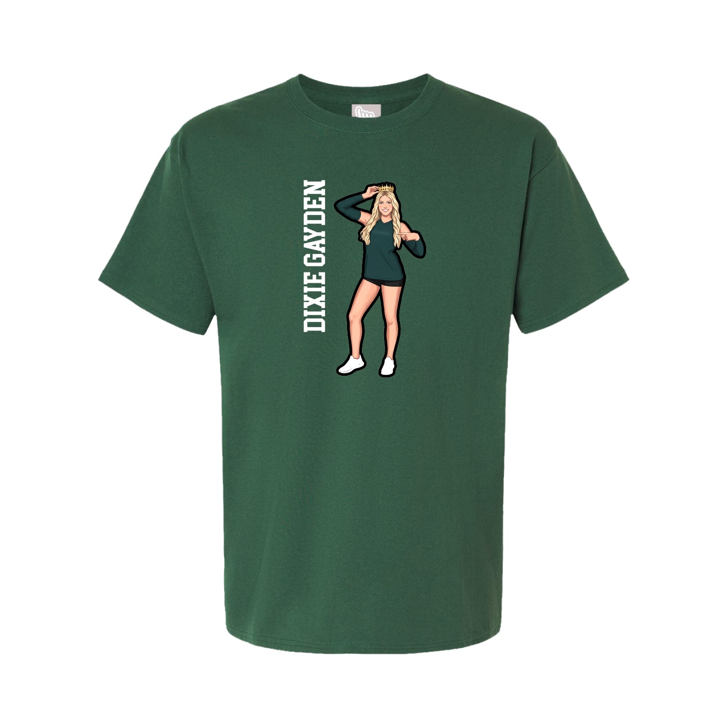 Youth Tee — Name Vertical in Green