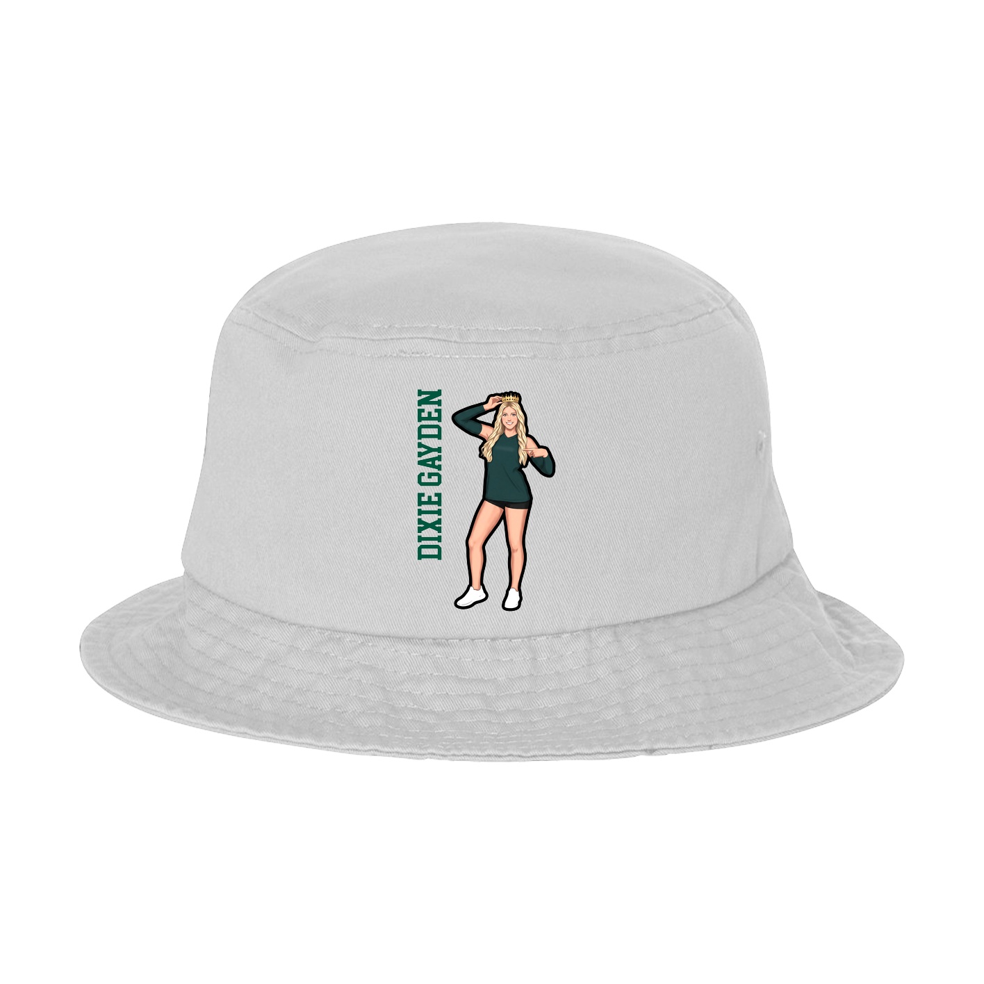 Bucket Cap — Name Vertical in White