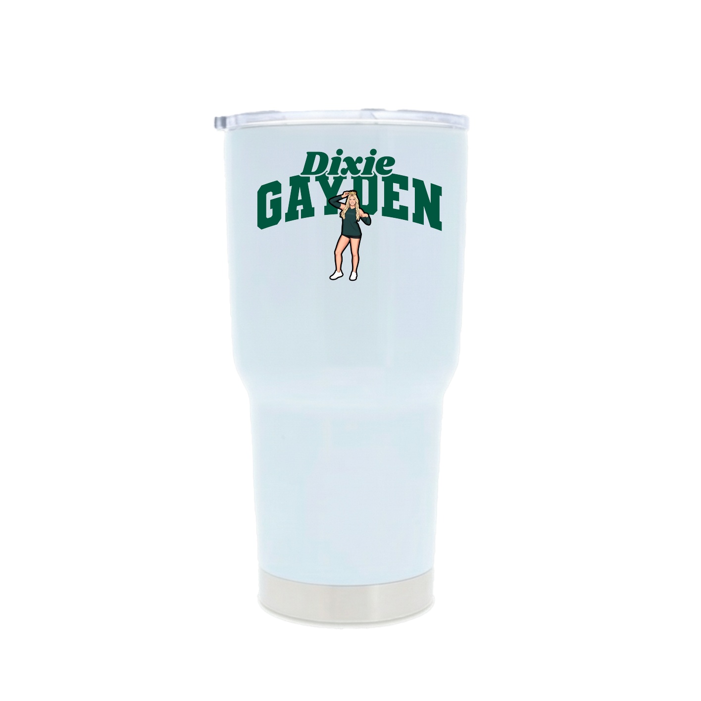 30oz Stainless Steel Tumbler — Signature Arch in White