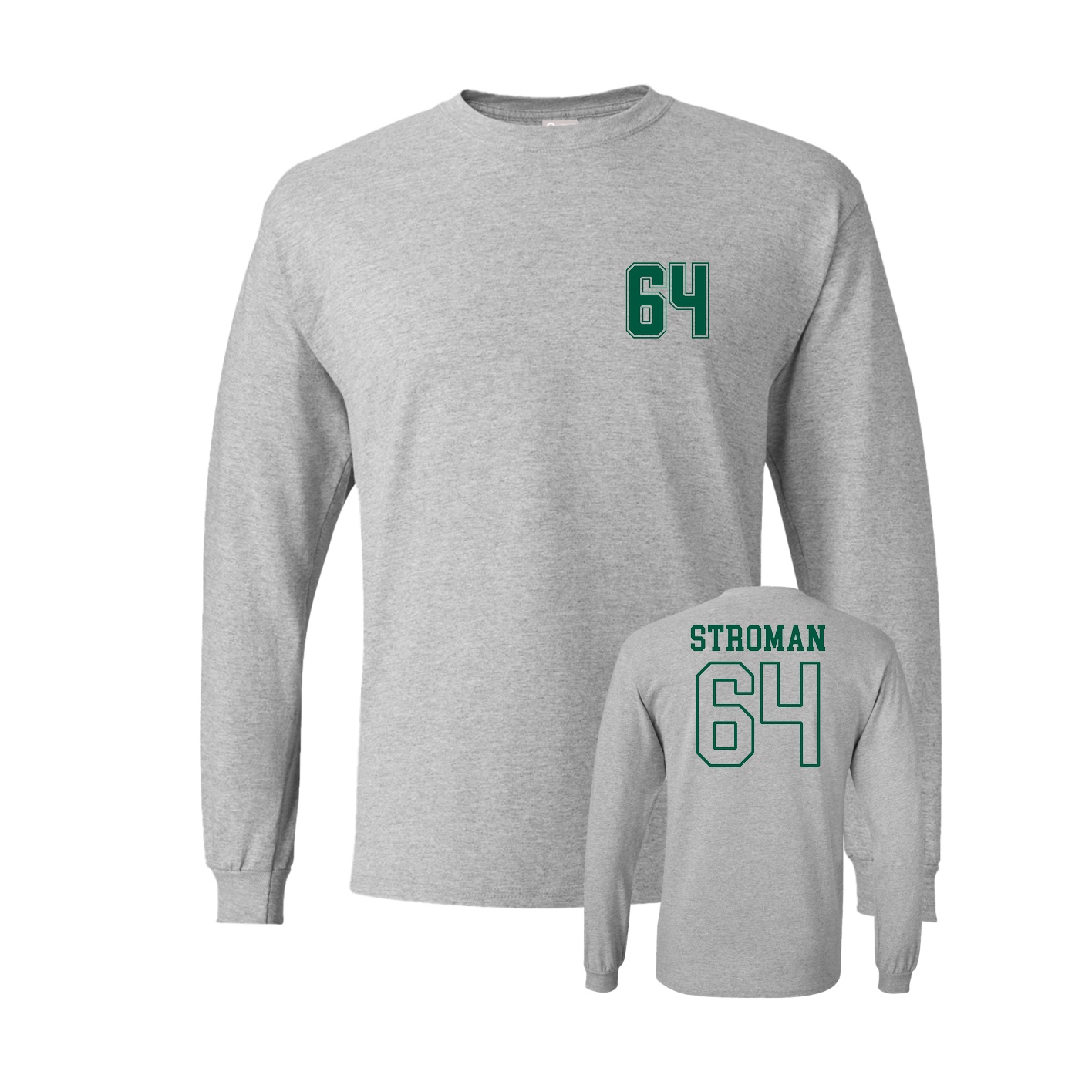Long Sleeve Tee — Chest Back in Grey