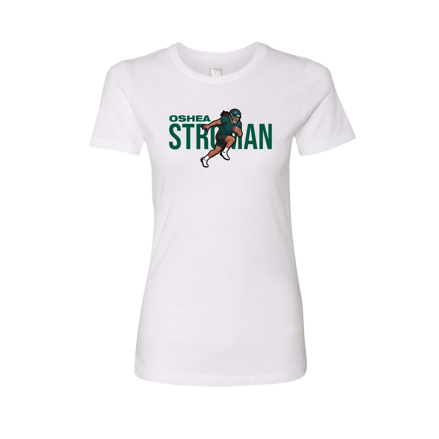 Fitted Women's Tee — Player Name in White