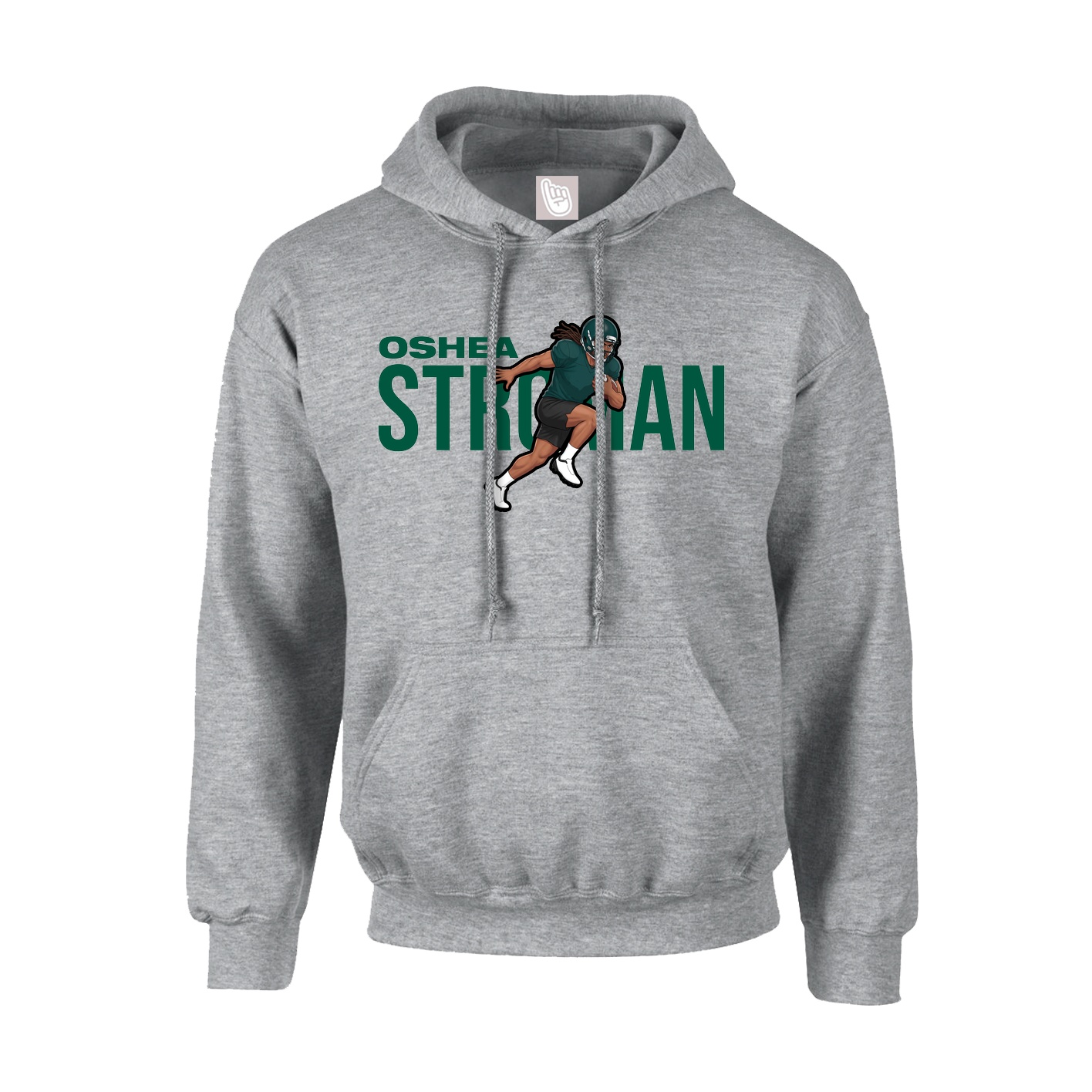 Youth Hoodie — Player Name in Grey