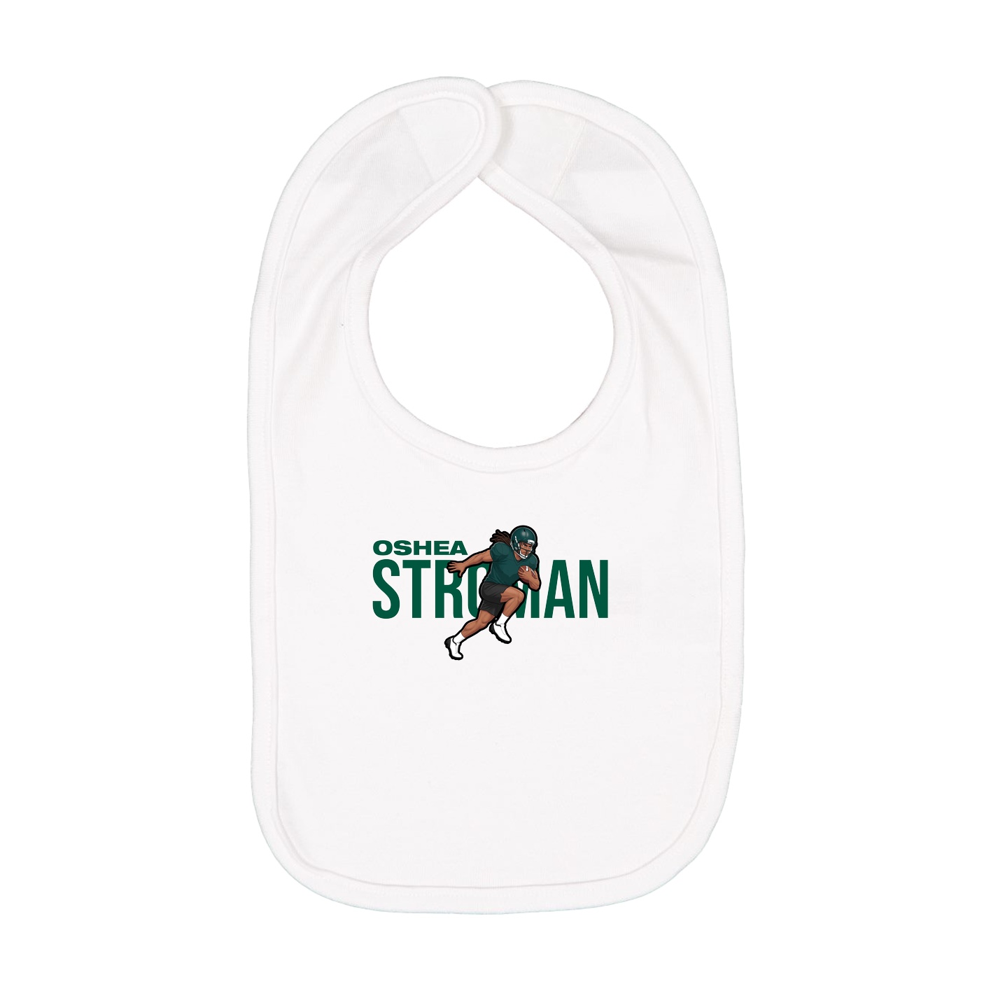 Infant Bib — Player Name in White