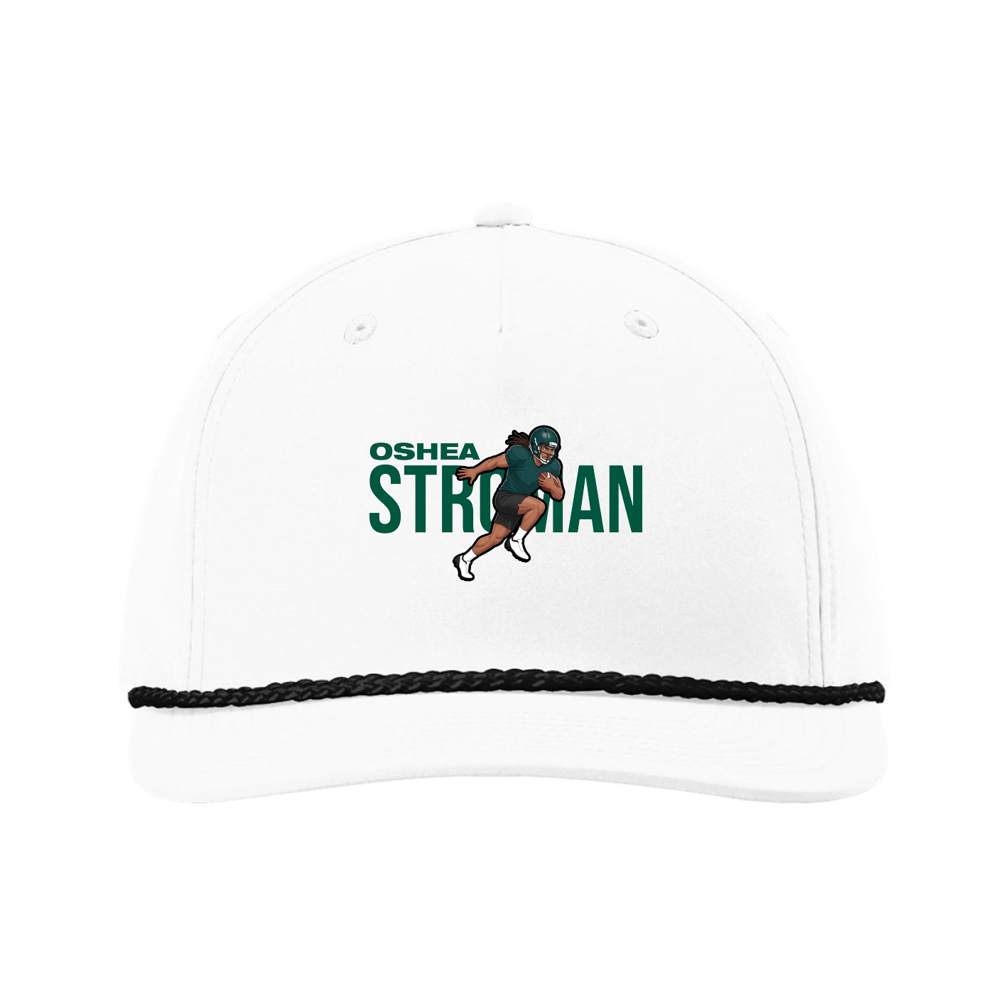 Five-Panel Classic Rope Cap — Player Name in White