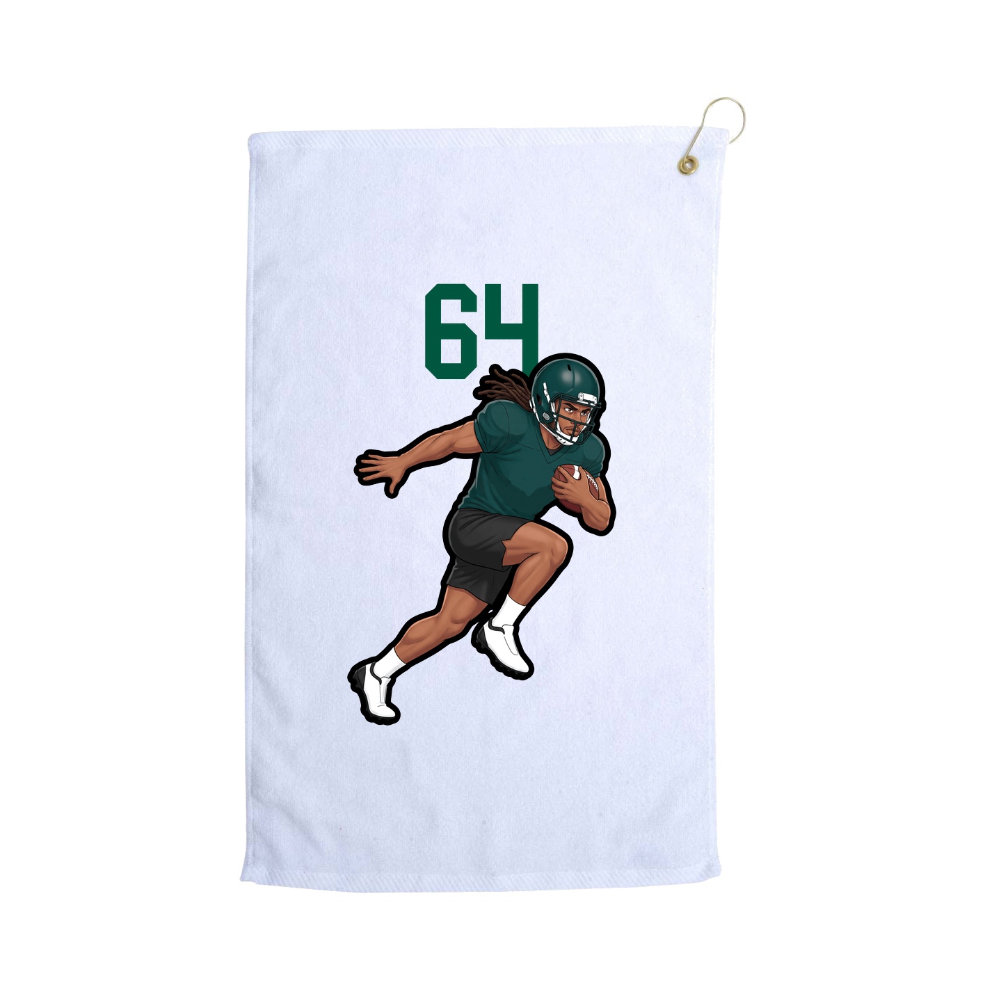 Golf Towel — Number Top in White