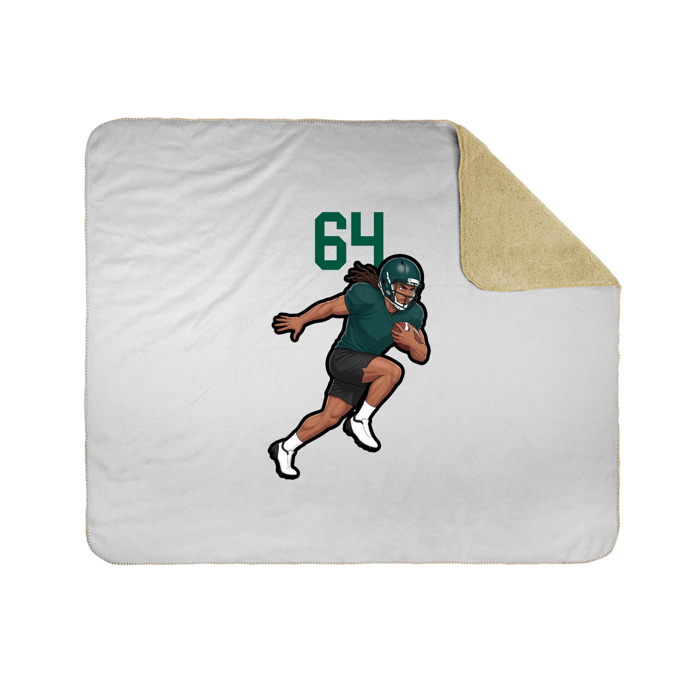 Throw Blanket — Number Top in White