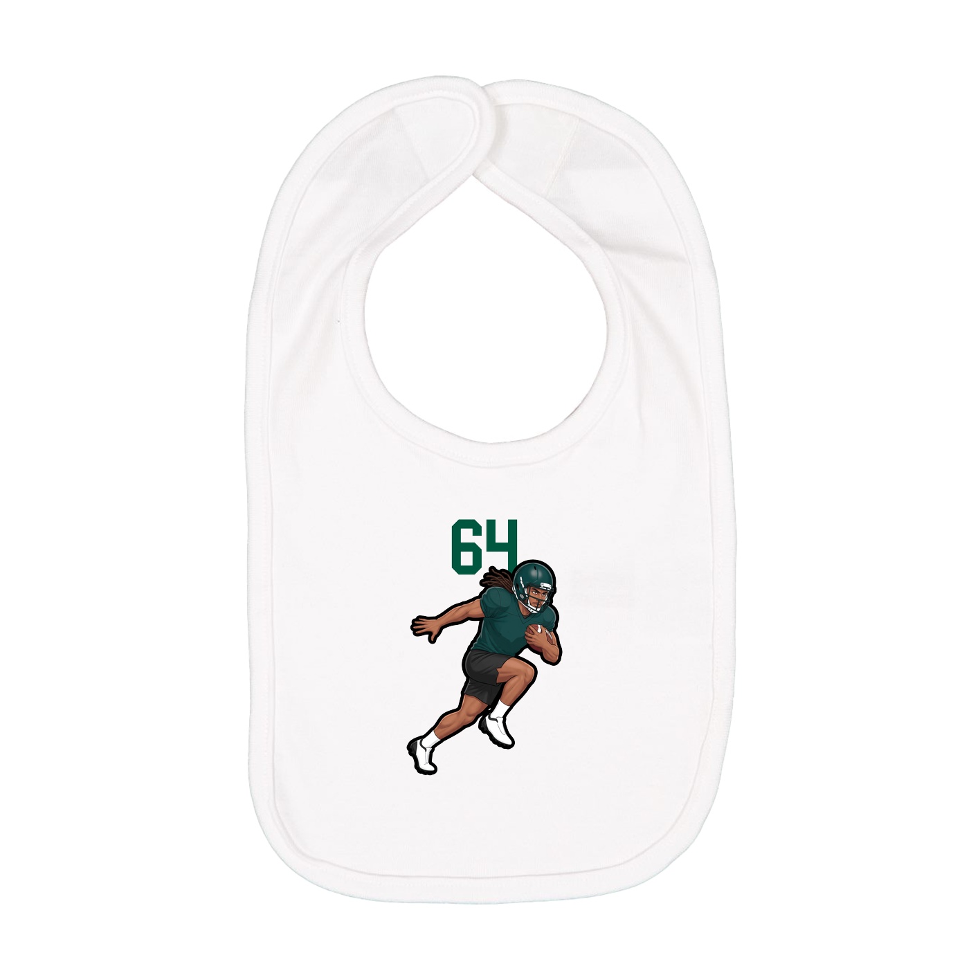 Infant Bib — Number Top in White