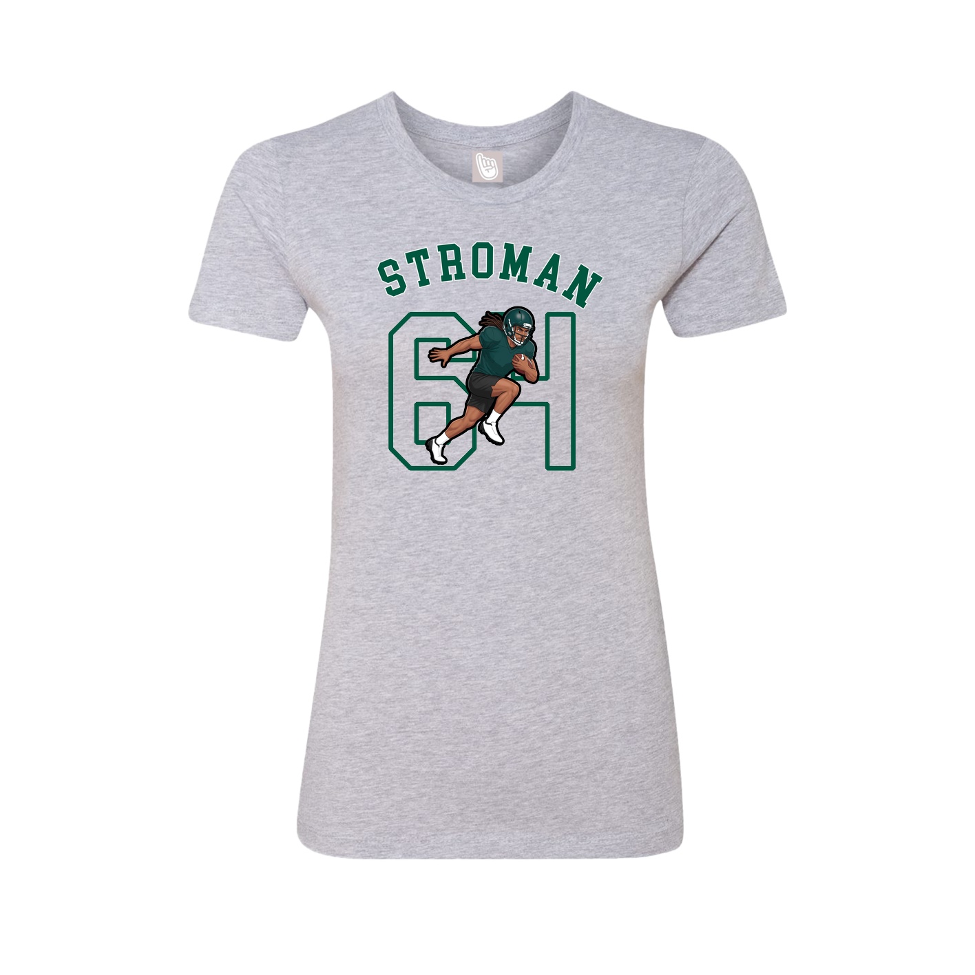 Fitted Women's Tee — Shirsey Arch in Grey